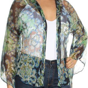 Free People Fleur De Lis Kimono sz Lg